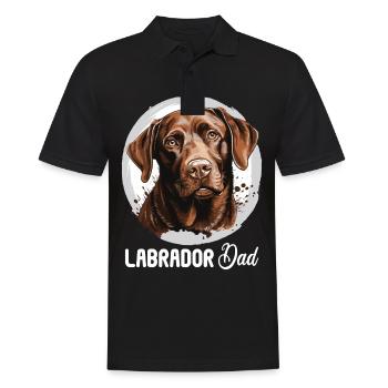 Labrador - Männer Poloshirt - Schwarz - Vorne - Kai (181cm)
