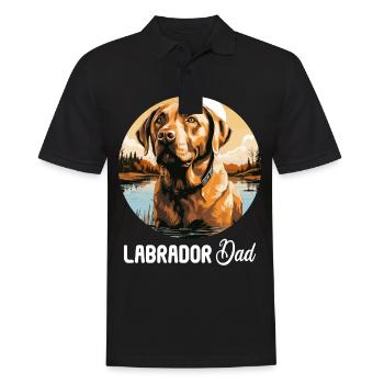 Labrador - Männer Poloshirt - Schwarz - Vorne - Kai (181cm)