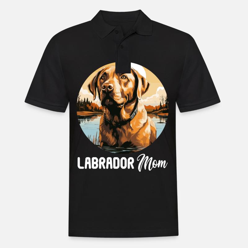 Labrador - Männer Poloshirt - Schwarz