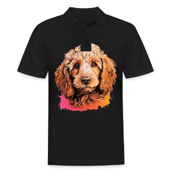 Poodle - Men's Polo Shirt - black - Front - Kai (181cm)