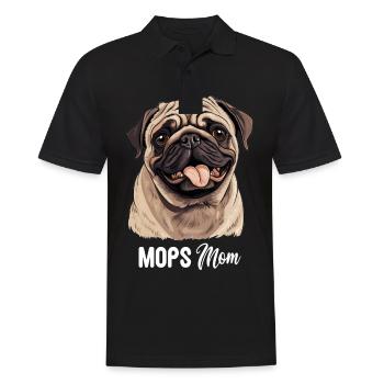 Mops - Männer Poloshirt - Schwarz - Vorne - Kai (181cm)