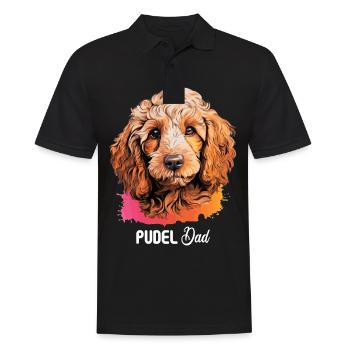 Poodle - Men's Polo Shirt - black - Front - Kai (181cm)
