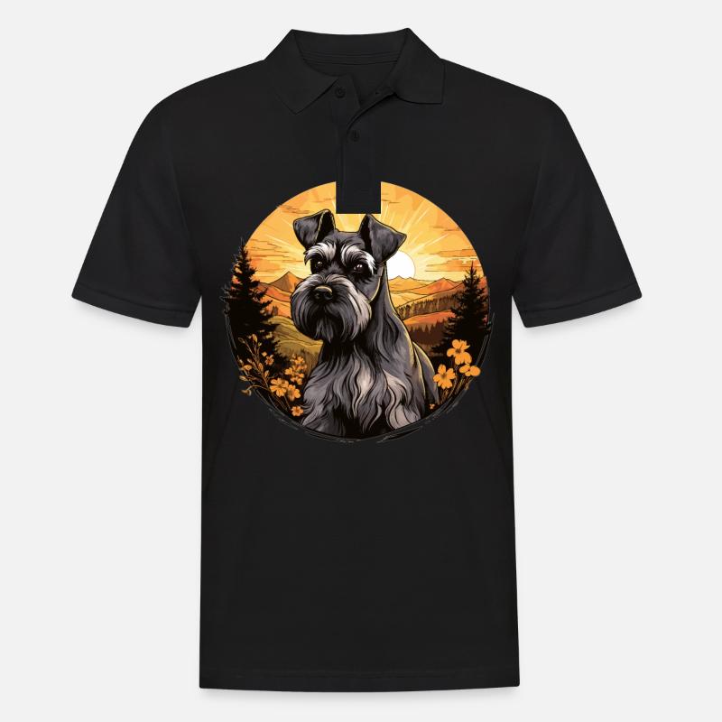 Schnauzer géant - Polo Homme - noir