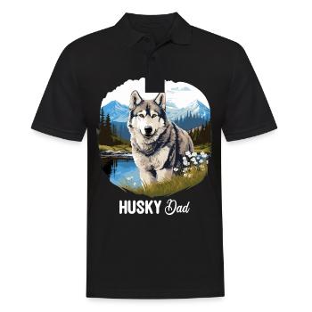 Husky - Männer Poloshirt - Schwarz - Vorne - Kai (181cm)
