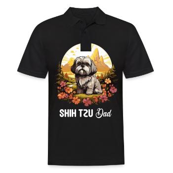 Shih Tzu - Men's Polo Shirt - black - Front - Kai (181cm)