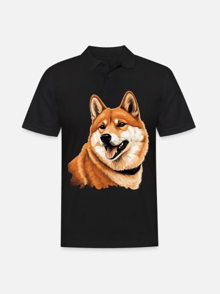 Shiba Inu - Men's Polo Shirt - black