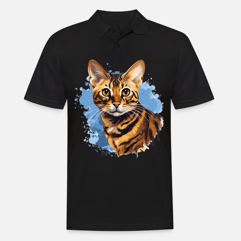 Bengal Cat - Männer Poloshirt - Schwarz