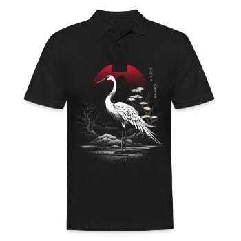 Oiseau Japonais, Nature, Japon, Culture, Faune - Polo Homme - noir - Devant - Kai (181cm)