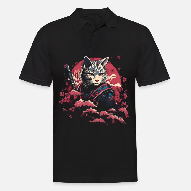 Japanische Samurai Japan - Männer Poloshirt - Schwarz