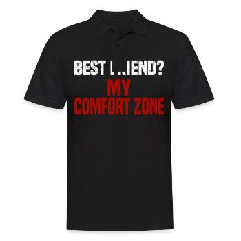 Misanthrop Menschenhasser Asozial Introvertiert - Männer Poloshirt - Schwarz - Vorne - Kai (181cm)