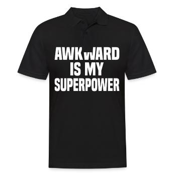 Misanthrop Menschenhasser Asozial Introvertiert - Männer Poloshirt - Schwarz - Vorne - Kai (181cm)
