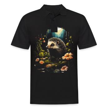Drôle, Mignon, Animaux sauvages - Polo Homme - noir - Devant - Kai (181cm)