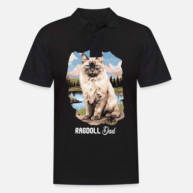 Ragdoll - Männer Poloshirt - Schwarz