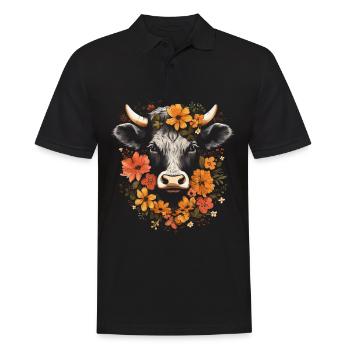 Fleurs mignonnes Fermier d’animaux de la ferme - Polo Homme - noir - Devant - Kai (181cm)