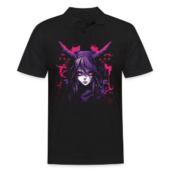 Anime Goth Girl Japonais Esthétique Grunge Horreur - Polo Homme - noir - Devant - Kai (181cm)