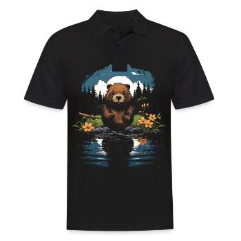Mignon Adorable Animal Nature - Polo Homme - noir - Devant - Kai (181cm)