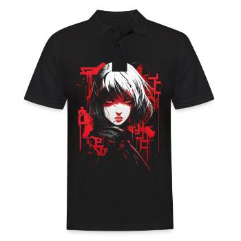 Anime Goth Girl Aesthetic Dark Pastel Edgy Man - Men's Polo Shirt - black - Front - Kai (181cm)