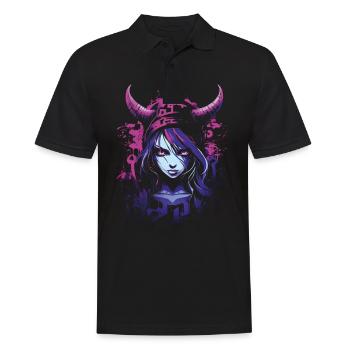 Anime Goth Girl Aesthetically Dark Pastel Edgy Man - Men's Polo Shirt - black - Front - Kai (181cm)