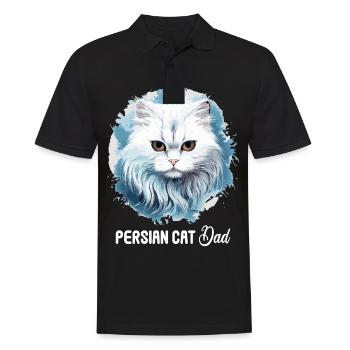 Persian Cat Perser Katze - Männer Poloshirt - Schwarz - Vorne - Kai (181cm)