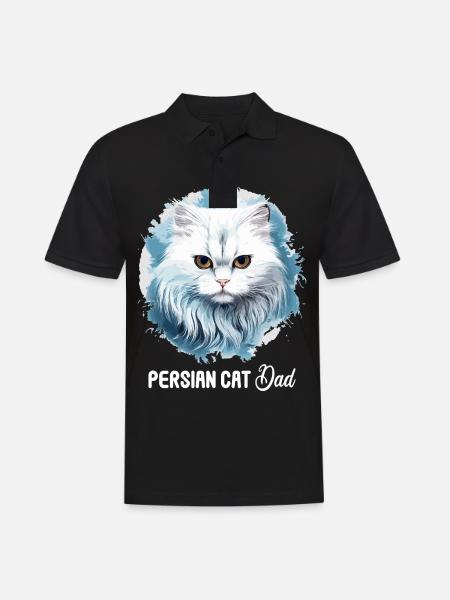 Persian Cat Perser Katze - Men's Polo Shirt - black
