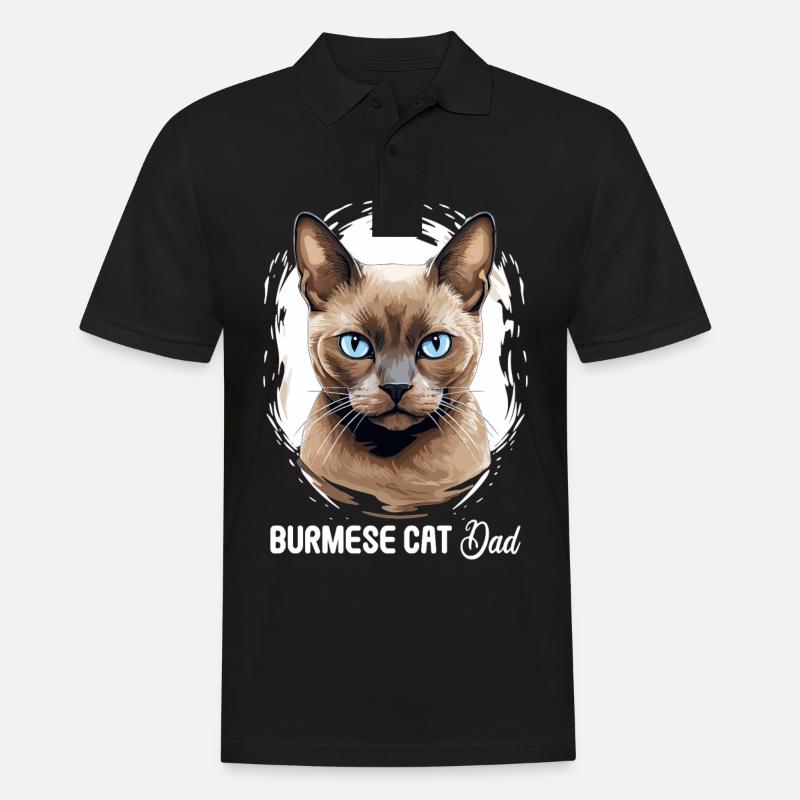 Chat birman Birmanie Katze - Polo Homme - noir