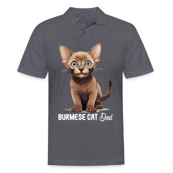 Burmese Cat Burma Katze - Männer Poloshirt - Anthrazit - Vorne - Nico (186cm)