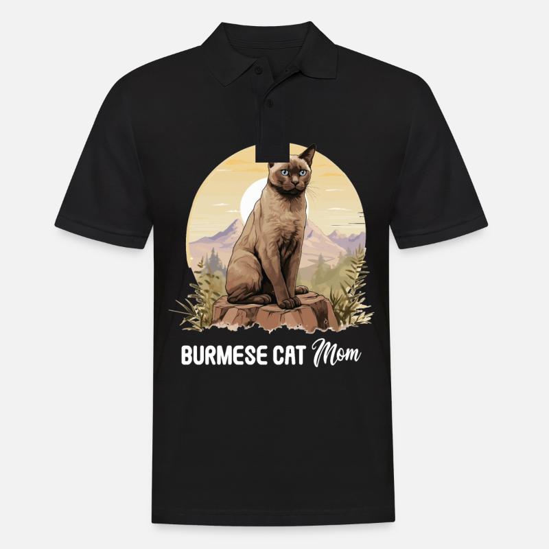 Chat birman Birmanie Katze - Polo Homme - noir
