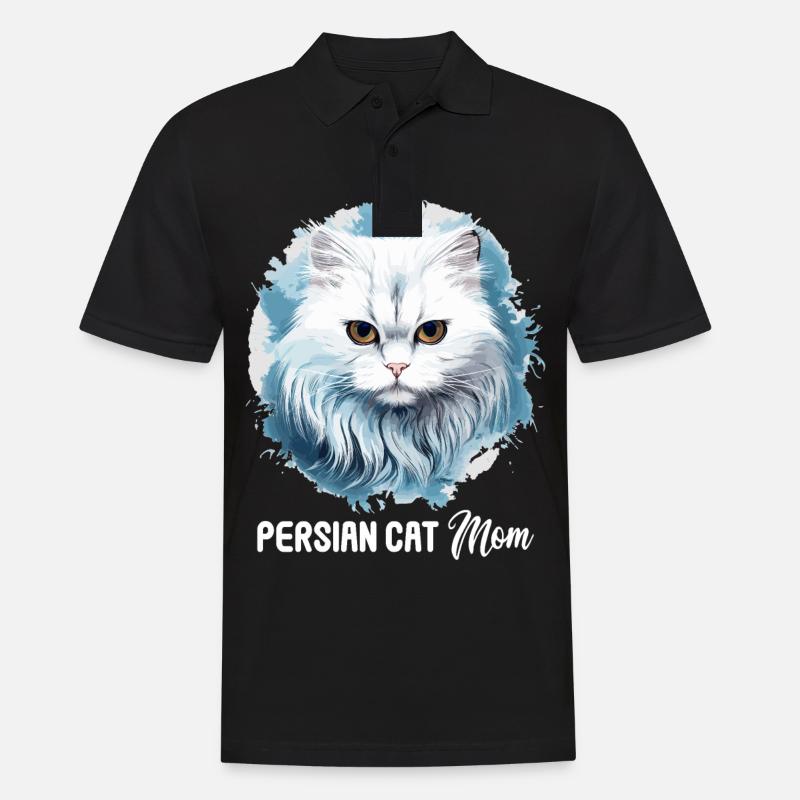 Chat persan Perser Katze - Polo Homme - noir