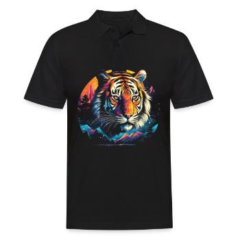 Majestic Tiger Wilderness Wild Powerful - Men's Polo Shirt - black - Front - Kai (181cm)