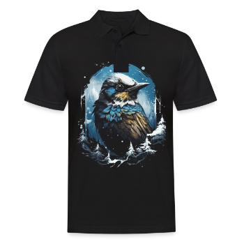 Majestic Bird Illustration Bird Lover - Men's Polo Shirt - black - Front - Kai (181cm)