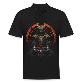 Japanese, Traditional, Mountain, Fuji, Japan, Geisha - Men's Polo Shirt - black - Front - Kai (181cm)