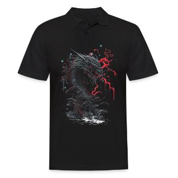 Japanese Japanese Landscape Asia Mystical - Men's Polo Shirt - black - Front - Kai (181cm)
