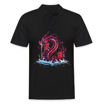 Japanese Japanese Landscape Asia Mystical - Men's Polo Shirt - black - Front - Kai (181cm)