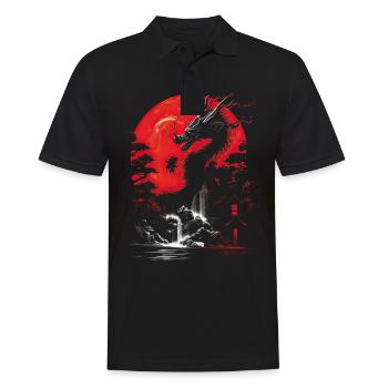 Japanese Japanese Landscape Asia Mystical - Men's Polo Shirt - black - Front - Kai (181cm)