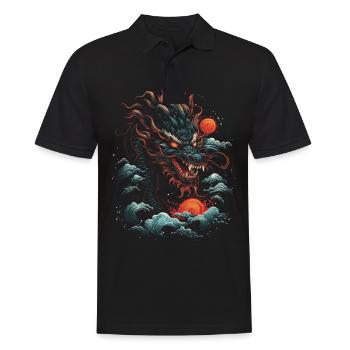 Japonais Japonais Paysage Asie Mystique - Polo Homme - noir - Devant - Kai (181cm)