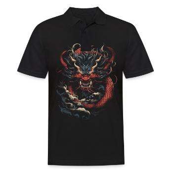 Japanese Japanese Landscape Asia Mystical - Men's Polo Shirt - black - Front - Kai (181cm)