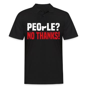 Misanthrope Antisocial Introvert - Men's Polo Shirt - black - Front - Kai (181cm)