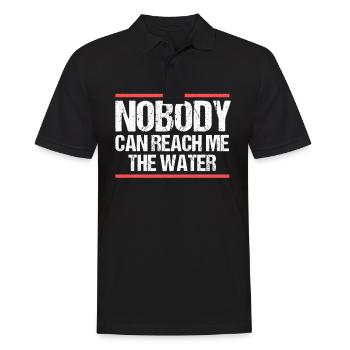 Personne ne peut m’atteindre l’eau Denglisch - Polo Homme - noir - Devant - Kai (181cm)