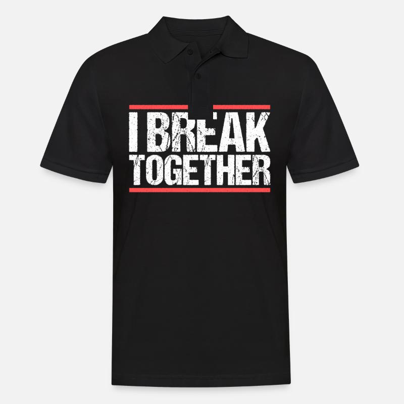 I break together Denglisch - Men's Polo Shirt - black