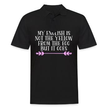 Mon anglais n’est pas le jaune de l’œuf - Polo Homme - noir - Devant - Kai (181cm)