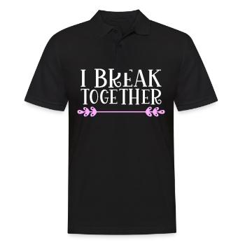 I break together Denglisch - Men's Polo Shirt - black - Front - Kai (181cm)