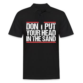 Don ́t put your head in the sand Denglisch - Men's Polo Shirt - black - Front - Kai (181cm)