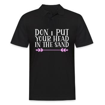 Don ́t put your head in the sand Denglisch - Men's Polo Shirt - black - Front - Kai (181cm)