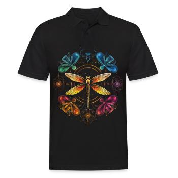 Mandala Chakra Spirituell Hinduismus Spiritualität - Männer Poloshirt - Schwarz - Vorne - Kai (181cm)