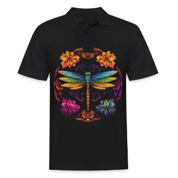 Mandala Chakra Spirituell Hinduismus Spiritualität - Männer Poloshirt - Schwarz - Vorne - Kai (181cm)