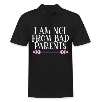 I am not from bad Parents Denglish - Men's Polo Shirt - black - Front - Kai (181cm)