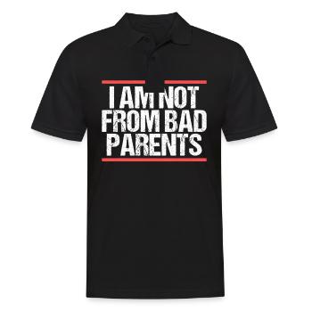 I am not from bad Parents Denglish - Men's Polo Shirt - black - Front - Kai (181cm)