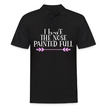 J’ai le nez peint en Denglisch - Polo Homme - noir - Devant - Kai (181cm)
