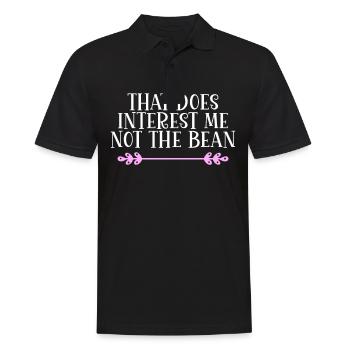 That does interest me not the bean Denglisch - Männer Poloshirt - Schwarz - Vorne - Kai (181cm)