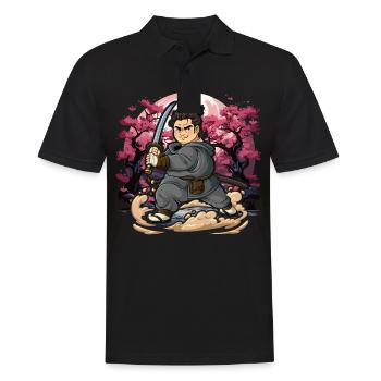 Samurai Men - Men's Polo Shirt - black - Front - Kai (181cm)